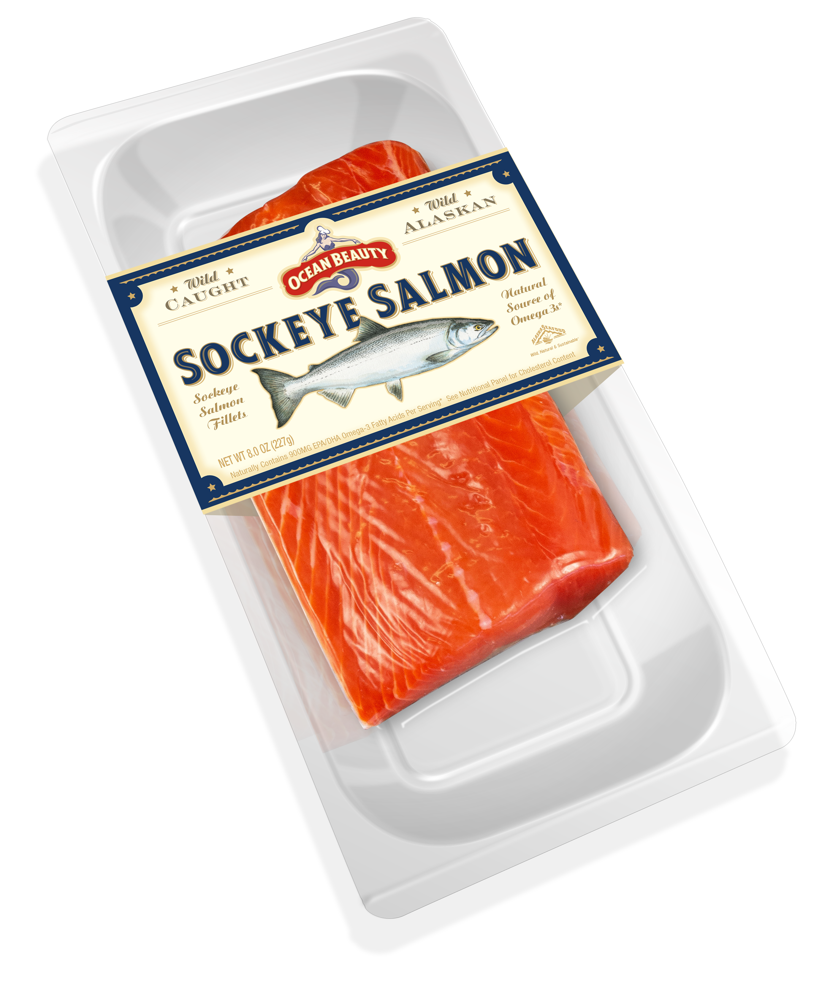 Wild Alaskan Sockeye Salmon WHOLE filets (Great Falls)