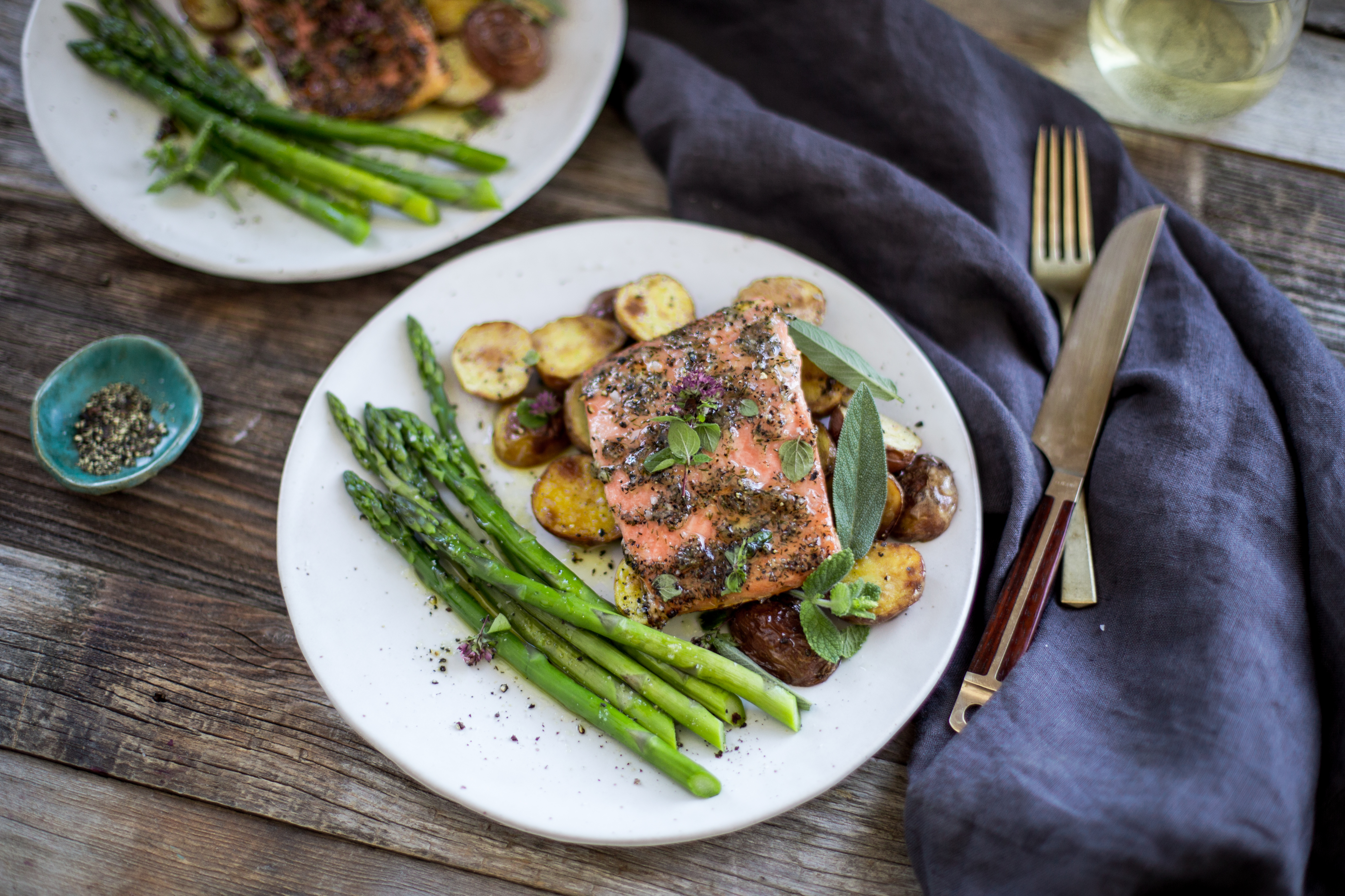 Cedar wrapped outlet salmon